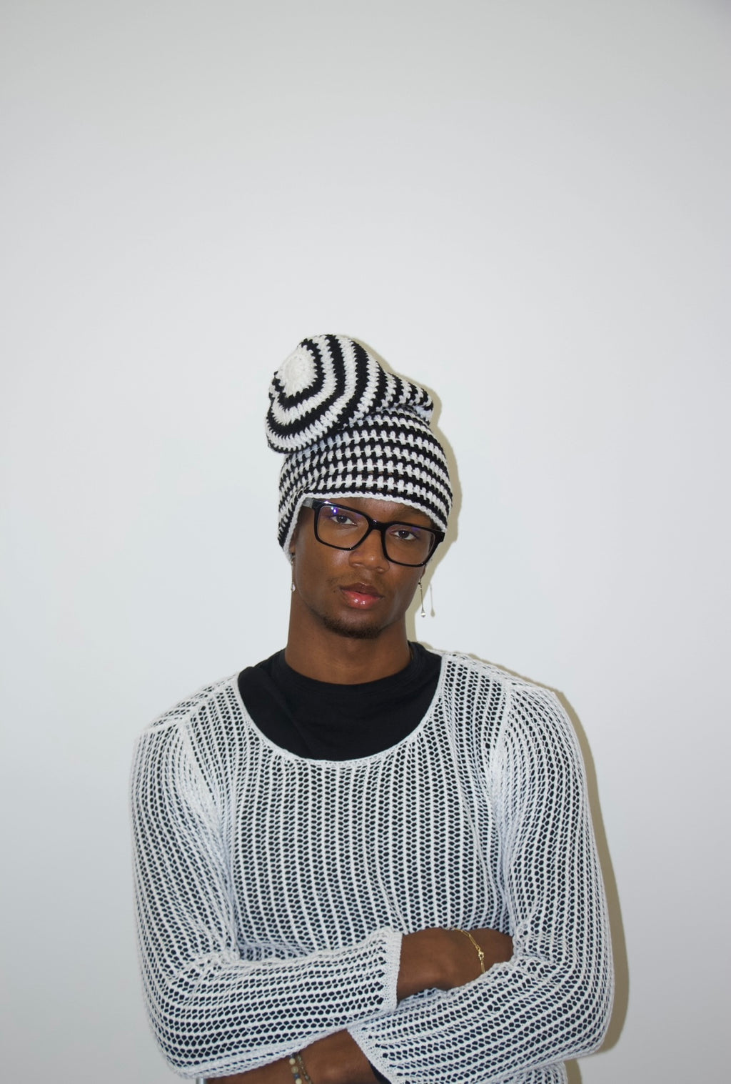 BLK&WHT BEANIE